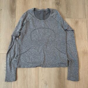 Lululemon Swiftly Tech Long Sleeve Gray Race Length 10